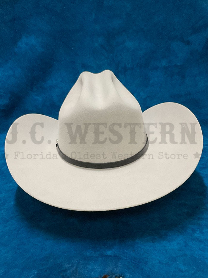 Stetson SFDLNT-754088 Del Norte 6X Felt Hat Silver Grey side / front view. If you need any assistance with this item or the purchase of this item please call us at five six one seven four eight eight eight zero one Monday through Saturday 10:00a.m EST to 8:00 p.m EST