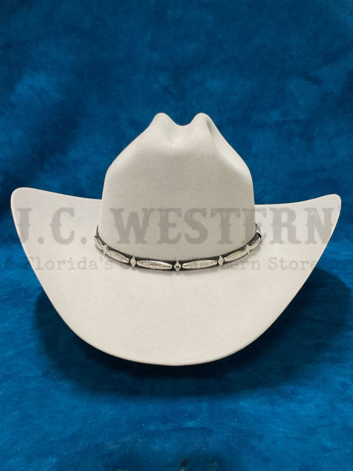 Stetson SFDLNT-754088 Del Norte 6X Felt Hat Silver Grey side / front view. If you need any assistance with this item or the purchase of this item please call us at five six one seven four eight eight eight zero one Monday through Saturday 10:00a.m EST to 8:00 p.m EST