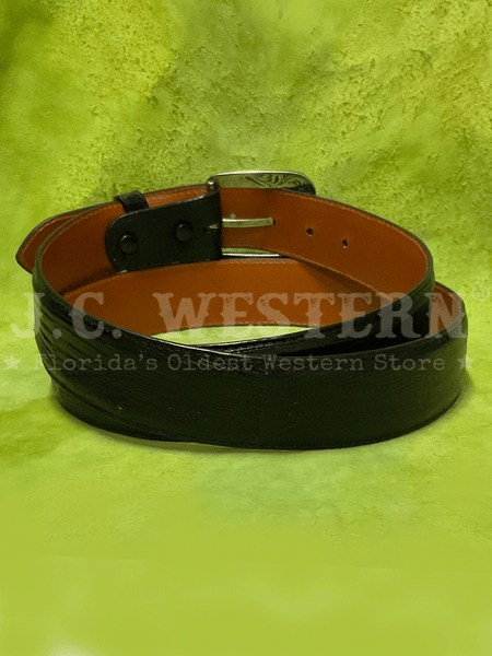 Lucchese W8011 Mens Classic Lizard Western Belt Black back. If you need any assistance with this item or the purchase of this item please call us at five six one seven four eight eight eight zero one Monday through Saturday 10:00a.m EST to 8:00 p.m EST