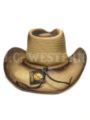 Austin Hats 05-128 LUKE Straw Hat Natural back view. If you need any assistance with this item or the purchase of this item please call us at five six one seven four eight eight eight zero one Monday through Saturday 10:00a.m EST to 8:00 p.m EST