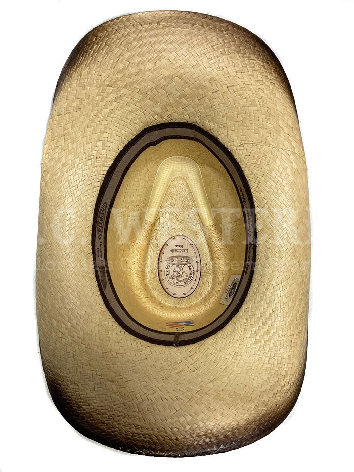 Austin Hats 05-128 LUKE Straw Hat Natural side/front view. If you need any assistance with this item or the purchase of this item please call us at five six one seven four eight eight eight zero one Monday through Saturday 10:00a.m EST to 8:00 p.m EST