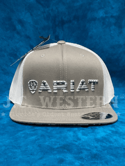 Ariat A300071006 Mens Embroidered Southwestern Print Flexfit 110 Cap Grey front. If you need any assistance with this item or the purchase of this item please call us at five six one seven four eight eight eight zero one Monday through Saturday 10:00a.m EST to 8:00 p.m EST