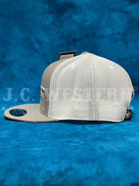 Ariat A300071006 Mens Embroidered Southwestern Print Flexfit 110 Cap Grey side. If you need any assistance with this item or the purchase of this item please call us at five six one seven four eight eight eight zero one Monday through Saturday 10:00a.m EST to 8:00 p.m EST