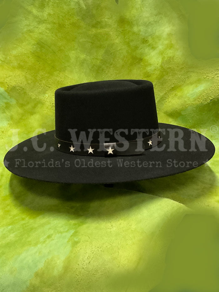 Charlie 1 Horse CWCSMC-253607S0 Womens COSMIC COWGIRL Felt Hat Black side / front view. If you need any assistance with this item or the purchase of this item please call us at five six one seven four eight eight eight zero one Monday through Saturday 10:00a.m EST to 8:00 p.m EST