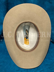 Stetson SFTRGY-754220 TRILOGY 6X Western Hat Stone inside view. If you need any assistance with this item or the purchase of this item please call us at five six one seven four eight eight eight zero one Monday through Saturday 10:00a.m EST to 8:00 p.m EST