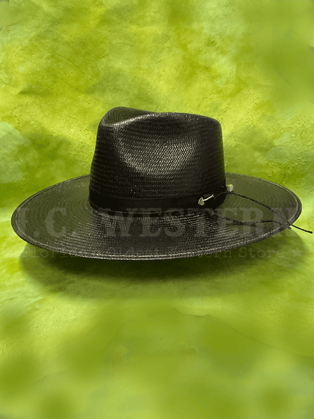 Stetson XSJWMS-104007 JW Marshall Straw Flat Brim Hat Black front and side. If you need any assistance with this item or the purchase of this item please call us at five six one seven four eight eight eight zero one Monday through Saturday 10:00a.m EST to 8:00 p.m EST


