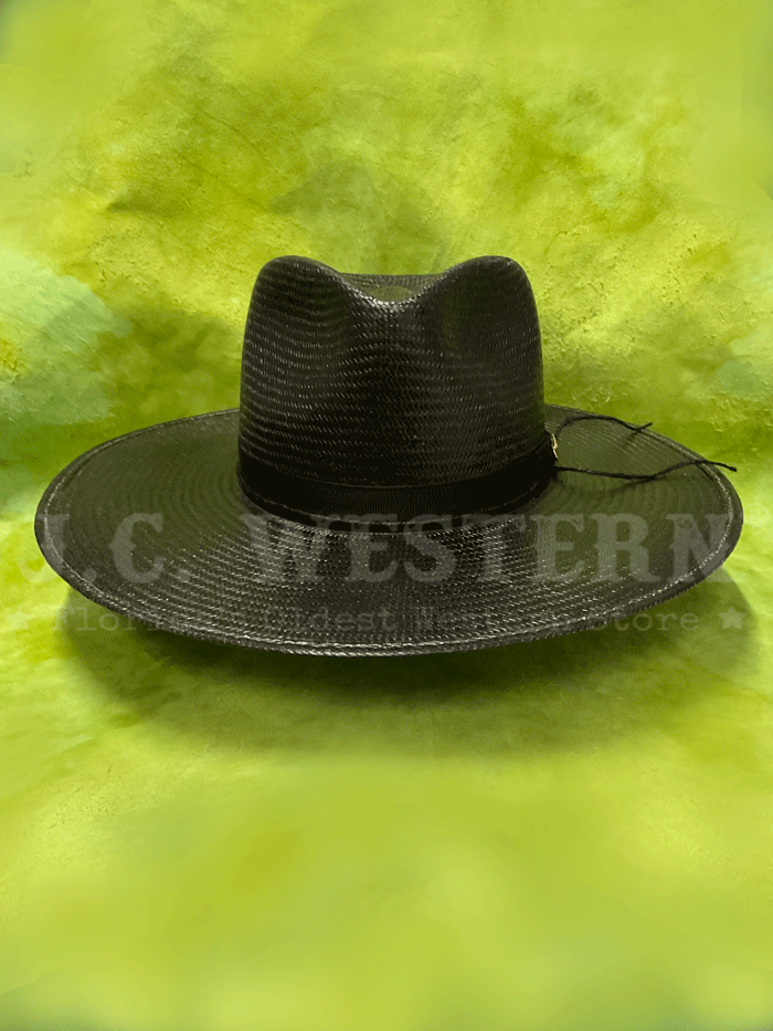 Stetson XSJWMS-104007 JW Marshall Straw Flat Brim Hat Black front and side. If you need any assistance with this item or the purchase of this item please call us at five six one seven four eight eight eight zero one Monday through Saturday 10:00a.m EST to 8:00 p.m EST


