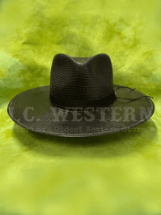 Stetson XSJWMS-104007 JW Marshall Straw Flat Brim Hat Black front view. If you need any assistance with this item or the purchase of this item please call us at five six one seven four eight eight eight zero one Monday through Saturday 10:00a.m EST to 8:00 p.m EST


