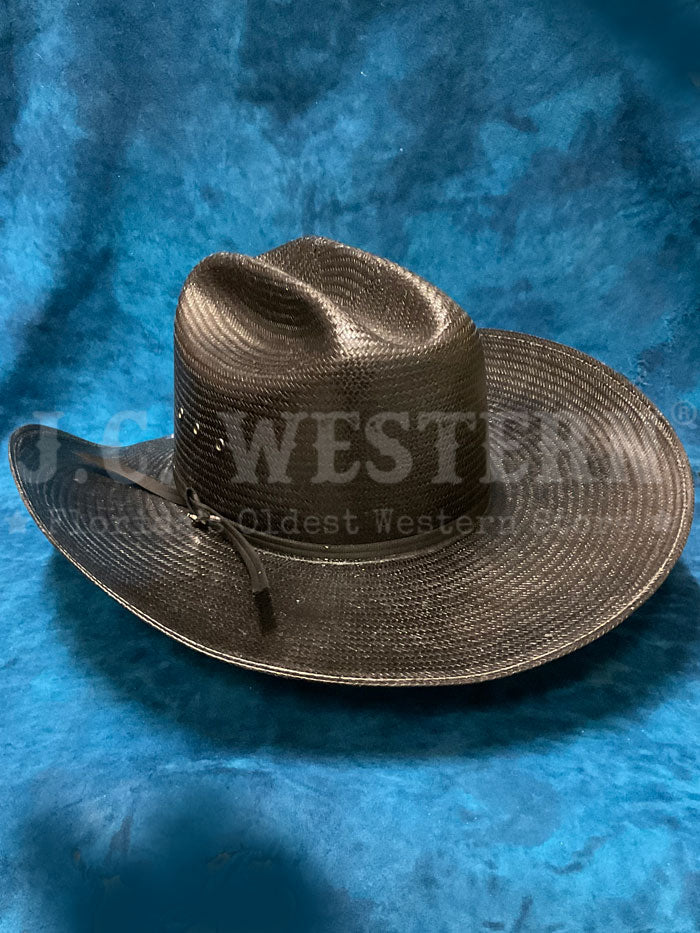 Stetson SSCOLM-304207 Coal Mine Straw Hat Black side / front view. If you need any assistance with this item or the purchase of this item please call us at five six one seven four eight eight eight zero one Monday through Saturday 10:00a.m EST to 8:00 p.m EST