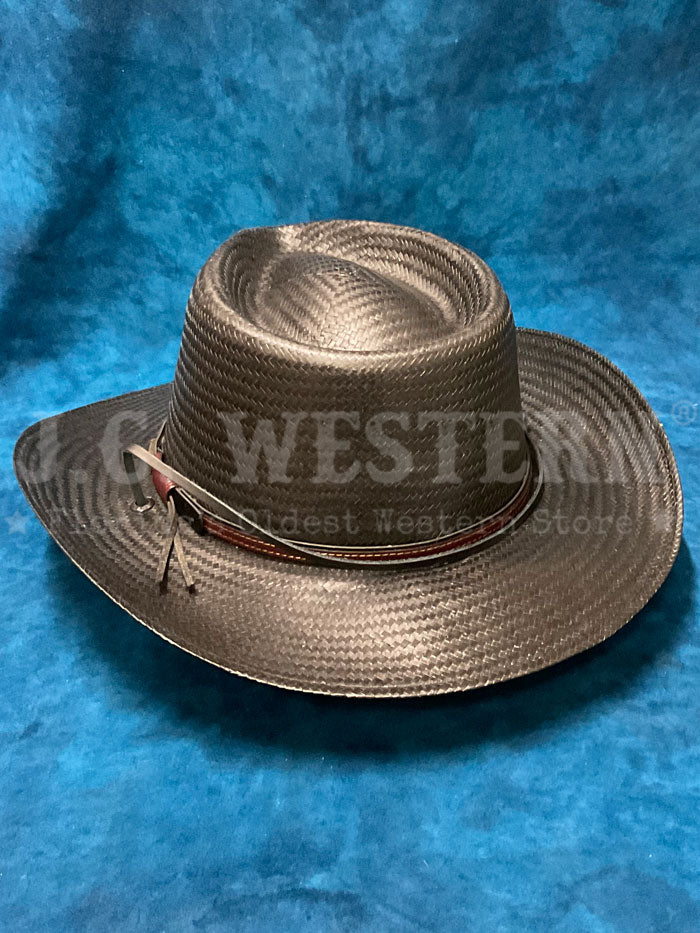 Stetson OSBLGD-343007 Belgrade Straw Hat Black side / front view. If you need any assistance with this item or the purchase of this item please call us at five six one seven four eight eight eight zero one Monday through Saturday 10:00a.m EST to 8:00 p.m EST