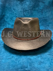 Stetson OSBLGD-343007 Belgrade Straw Hat Black front view. If you need any assistance with this item or the purchase of this item please call us at five six one seven four eight eight eight zero one Monday through Saturday 10:00a.m EST to 8:00 p.m EST