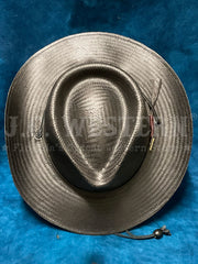 Stetson OSBLGD-343007 Belgrade Straw Hat Black view from above. If you need any assistance with this item or the purchase of this item please call us at five six one seven four eight eight eight zero one Monday through Saturday 10:00a.m EST to 8:00 p.m EST