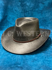 Stetson OSBLGD-343007 Belgrade Straw Hat Black side / front view. If you need any assistance with this item or the purchase of this item please call us at five six one seven four eight eight eight zero one Monday through Saturday 10:00a.m EST to 8:00 p.m EST