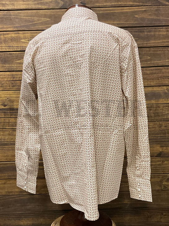 Wrangler 112360002 George Strait Collection Troubadour Long Sleeve Shirt Brown back view. If you need any assistance with this item or the purchase of this item please call us at five six one seven four eight eight eight zero one Monday through Saturday 10:00a.m EST to 8:00 p.m EST