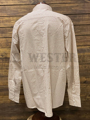 Wrangler 112360002 George Strait Collection Troubadour Long Sleeve Shirt Brown back view. If you need any assistance with this item or the purchase of this item please call us at five six one seven four eight eight eight zero one Monday through Saturday 10:00a.m EST to 8:00 p.m EST