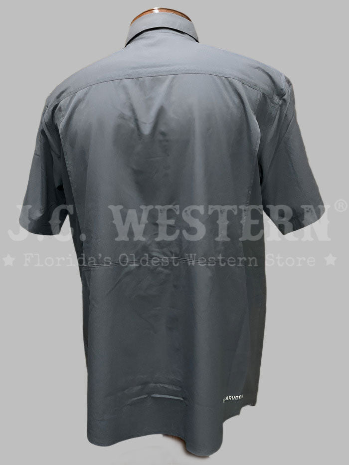 Ariat 10061473 Mens VentTEK Outbound Classic Fit Shirt Charcoal front view. If you need any assistance with this item or the purchase of this item please call us at five six one seven four eight eight eight zero one Monday through Saturday 10:00a.m EST to 8:00 p.m EST