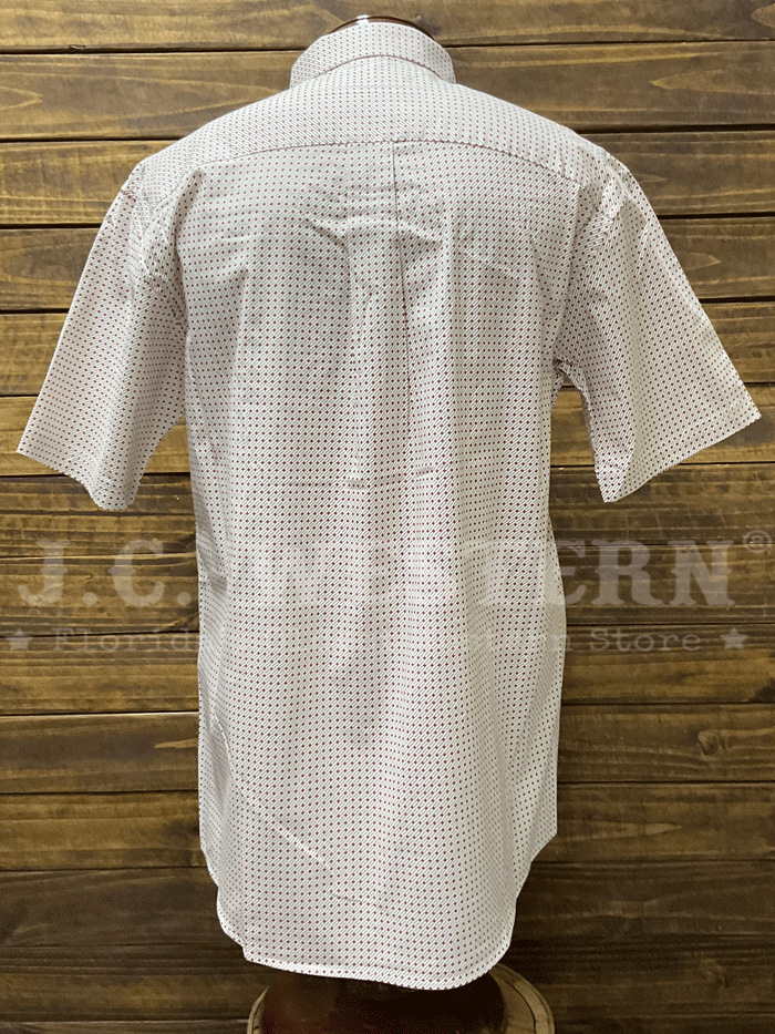 Wrangler 112360014 Mens George Strait Collection Short Sleeve Western Shirt White front view. If you need any assistance with this item or the purchase of this item please call us at five six one seven four eight eight eight zero one Monday through Saturday 10:00a.m EST to 8:00 p.m EST