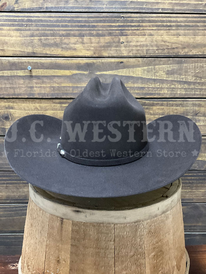 Stetson SFEPTN-724222 El Patron 30X Felt Hat Chocolate side / front view. If you need any assistance with this item or the purchase of this item please call us at five six one seven four eight eight eight zero one Monday through Saturday 10:00a.m EST to 8:00 p.m EST