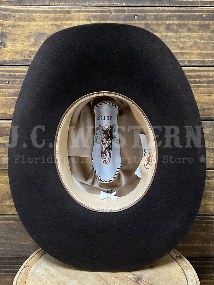 Stetson SFEPTN-724222 El Patron 30X Felt Hat Chocolate side / front view. If you need any assistance with this item or the purchase of this item please call us at five six one seven four eight eight eight zero one Monday through Saturday 10:00a.m EST to 8:00 p.m EST