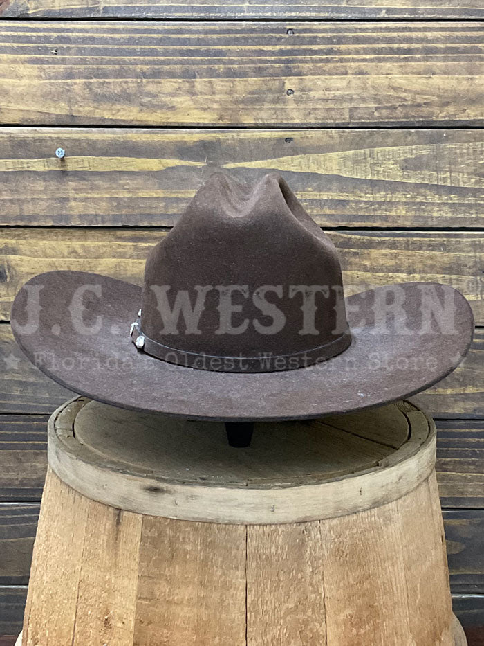 Stetson SFEPTN-774022 El Patron 30X Premier Felt Hat Chocolate side / front view. If you need any assistance with this item or the purchase of this item please call us at five six one seven four eight eight eight zero one Monday through Saturday 10:00a.m EST to 8:00 p.m EST