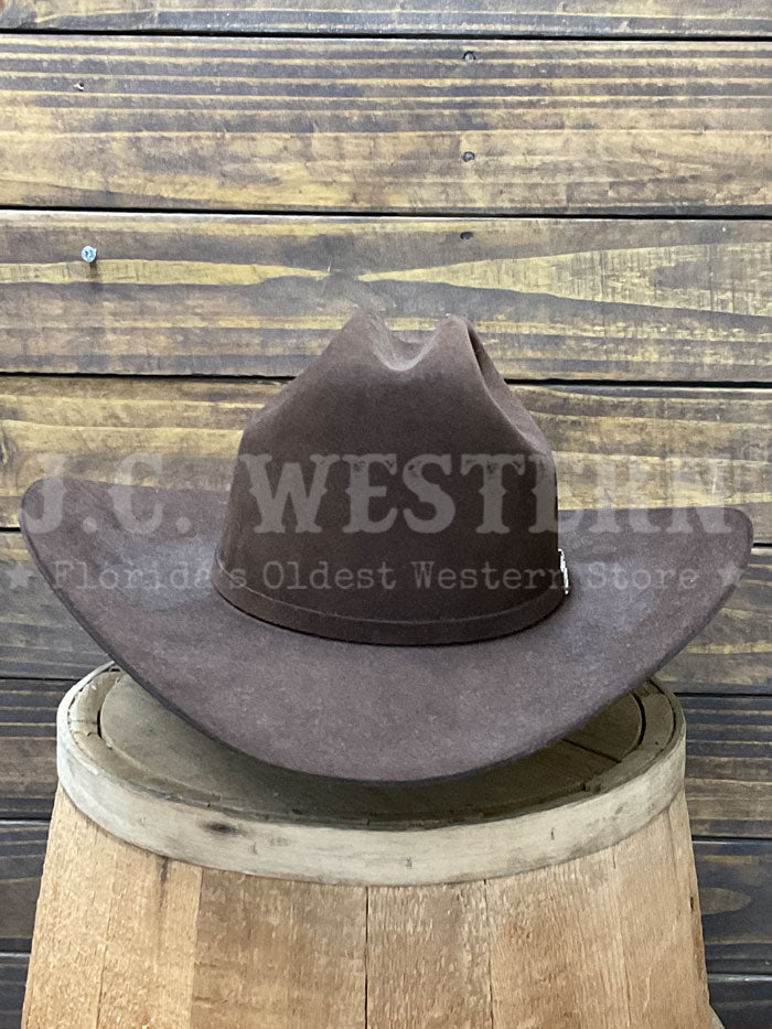 Stetson SFEPTN-774022 El Patron 30X Premier Felt Hat Chocolate side / front view. If you need any assistance with this item or the purchase of this item please call us at five six one seven four eight eight eight zero one Monday through Saturday 10:00a.m EST to 8:00 p.m EST