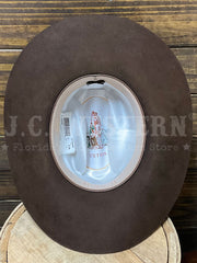 Stetson SFEPTN-774022 El Patron 30X Premier Felt Hat Chocolate inside view. If you need any assistance with this item or the purchase of this item please call us at five six one seven four eight eight eight zero one Monday through Saturday 10:00a.m EST to 8:00 p.m EST