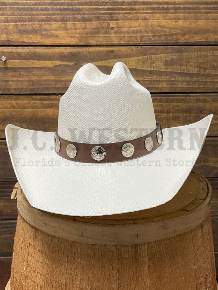 Charlie 1 Horse CSHTHO-304081 Lainey Wilson HANG TIGHT HONEY Straw Hat Natural side / front view. If you need any assistance with this item or the purchase of this item please call us at five six one seven four eight eight eight zero one Monday through Saturday 10:00a.m EST to 8:00 p.m EST