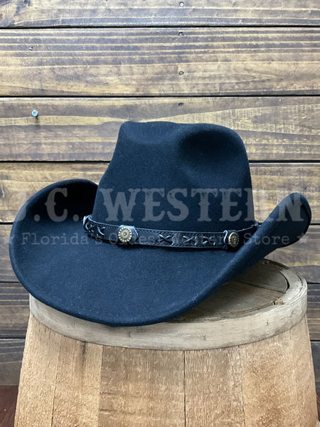 Twister 7211001 DAKOTA Crushable Wool Hat Black side / front view. If you need any assistance with this item or the purchase of this item please call us at five six one seven four eight eight eight zero one Monday through Saturday 10:00a.m EST to 8:00 p.m EST