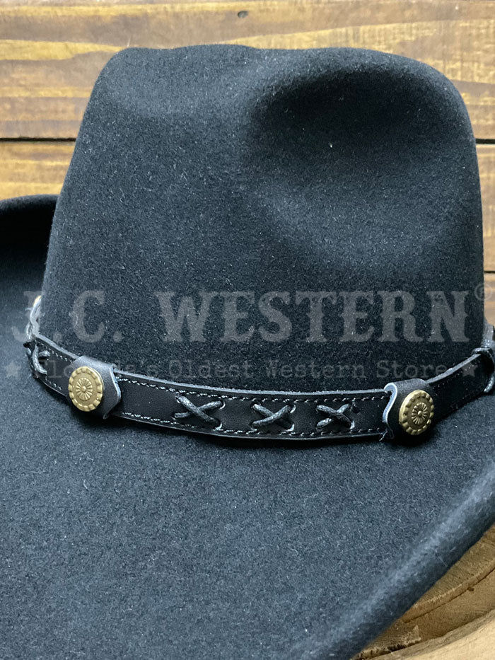 Twister 7211001 DAKOTA Crushable Wool Hat Black side / front view. If you need any assistance with this item or the purchase of this item please call us at five six one seven four eight eight eight zero one Monday through Saturday 10:00a.m EST to 8:00 p.m EST