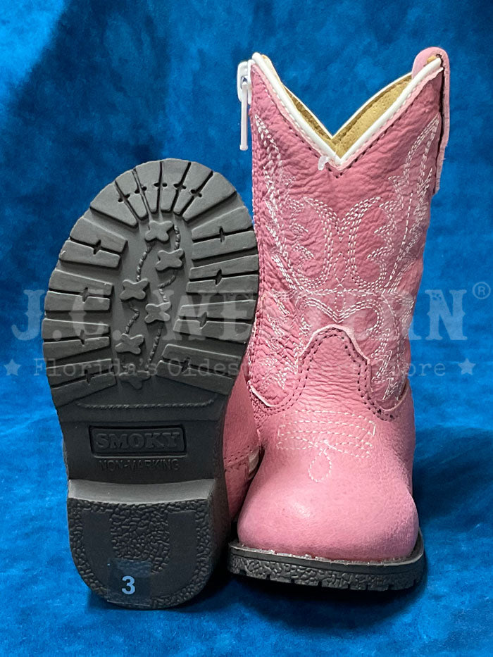 Smoky Mountain 3423T Kids Hopalong Western Boot Pink side / front view. If you need any assistance with this item or the purchase of this item please call us at five six one seven four eight eight eight zero one Monday through Saturday 10:00a.m EST to 8:00 p.m EST