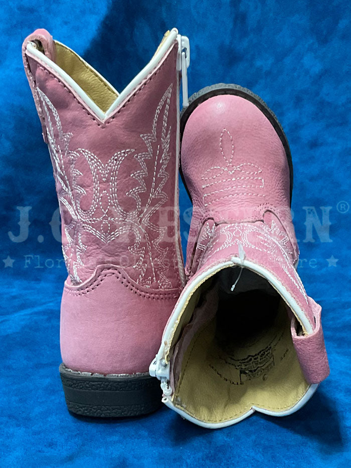 Smoky Mountain 3423T Kids Hopalong Western Boot Pink side / front view. If you need any assistance with this item or the purchase of this item please call us at five six one seven four eight eight eight zero one Monday through Saturday 10:00a.m EST to 8:00 p.m EST