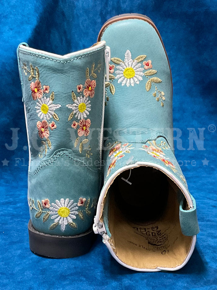 Smoky Mountain 3426T Kids Autry Western Boot Turquoise side / front view. If you need any assistance with this item or the purchase of this item please call us at five six one seven four eight eight eight zero one Monday through Saturday 10:00a.m EST to 8:00 p.m EST