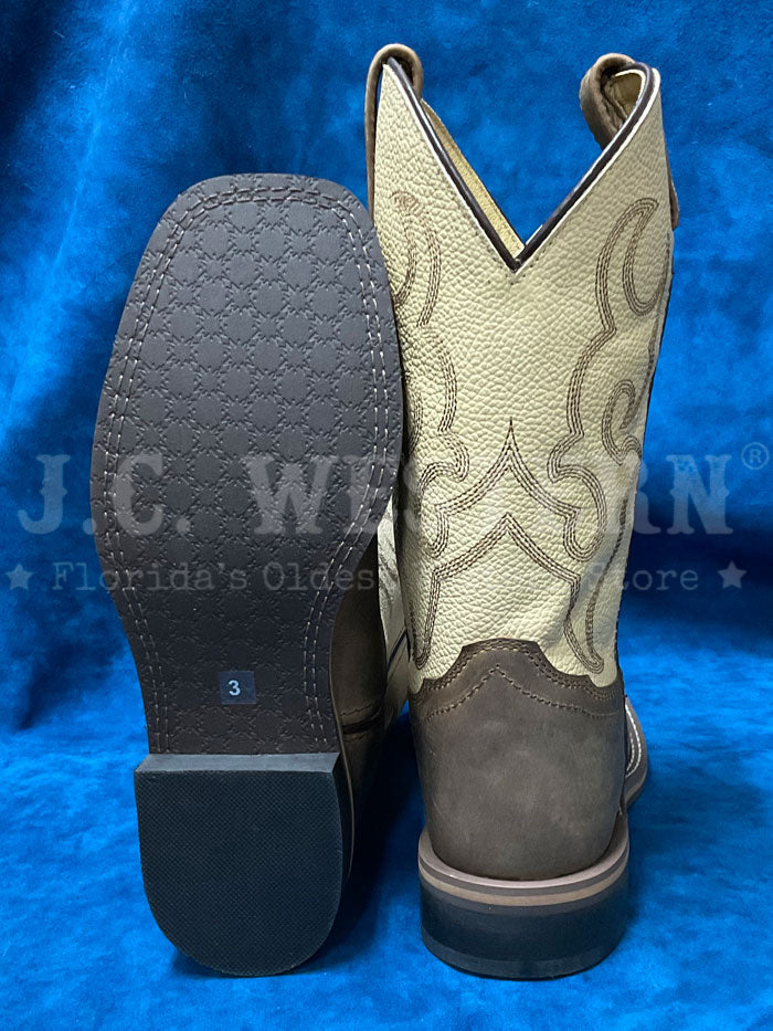 Smoky Mountain 3705 Kids Scout Western Boots Brown Cream side / front view. If you need any assistance with this item or the purchase of this item please call us at five six one seven four eight eight eight zero one Monday through Saturday 10:00a.m EST to 8:00 p.m EST