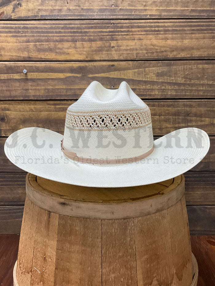 Resistol RSWIFI-BA4296 WILDFIRE Straw Hat Natural Tan side / front view. If you need any assistance with this item or the purchase of this item please call us at five six one seven four eight eight eight zero one Monday through Saturday 10:00a.m EST to 8:00 p.m EST