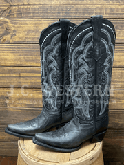 Circle G L6180 Womens Embroidery Tall Western Boot Black side view of pair. If you need any assistance with this item or the purchase of this item please call us at five six one seven four eight eight eight zero one Monday through Saturday 10:00a.m EST to 8:00 p.m EST