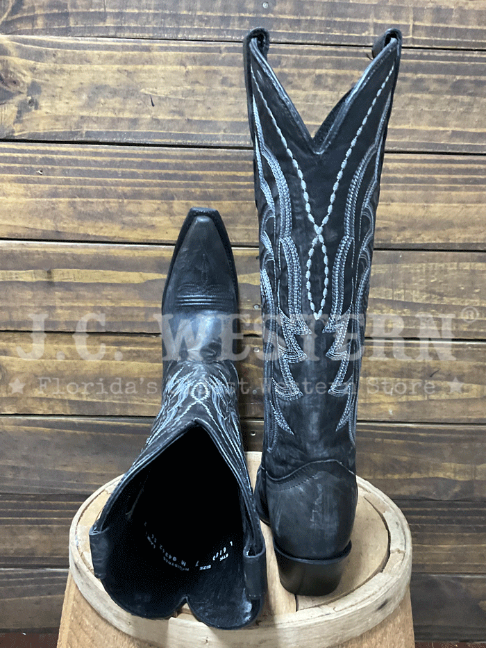 Circle G L6180 Womens Embroidery Tall Western Boot Black side view of pair. If you need any assistance with this item or the purchase of this item please call us at five six one seven four eight eight eight zero one Monday through Saturday 10:00a.m EST to 8:00 p.m EST