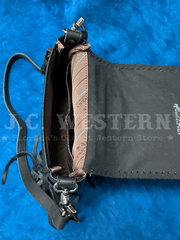 Montana West RLC-L168BK Womens Genuine Leather Tooled Fringe Crossbody Bag Black inside view. If you need any assistance with this item or the purchase of this item please call us at five six one seven four eight eight eight zero one Monday through Saturday 10:00a.m EST to 8:00 p.m EST

