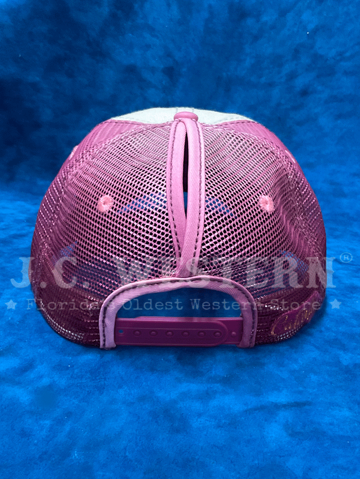 Catchfly 2510390301 Womens Cactus Ponytail Ball Cap Natural Fuchsia front view. If you need any assistance with this item or the purchase of this item please call us at five six one seven four eight eight eight zero one Monday through Saturday 10:00a.m EST to 8:00 p.m EST