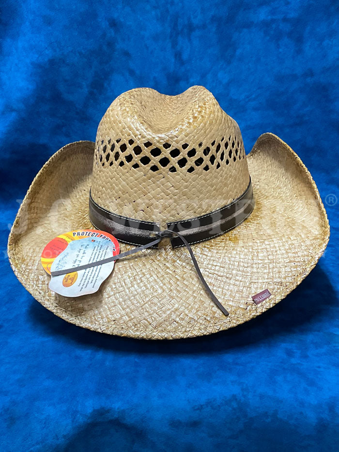 Bullhide SPOTLIGHT 2608NAT Western Straw Hat Natural side / front view. If you need any assistance with this item or the purchase of this item please call us at five six one seven four eight eight eight zero one Monday through Saturday 10:00a.m EST to 8:00 p.m EST