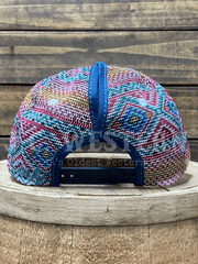 Catchfly 23204HB11 Womens Southwestern Ponytail Ball Cap Blue Multicolor back view. If you need any assistance with this item or the purchase of this item please call us at five six one seven four eight eight eight zero one Monday through Saturday 10:00a.m EST to 8:00 p.m EST