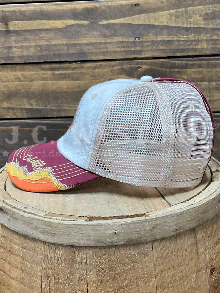 Catchfly 2510380309 Womens Southwestern Ponytail Ball Cap Tan front view. If you need any assistance with this item or the purchase of this item please call us at five six one seven four eight eight eight zero one Monday through Saturday 10:00a.m EST to 8:00 p.m EST