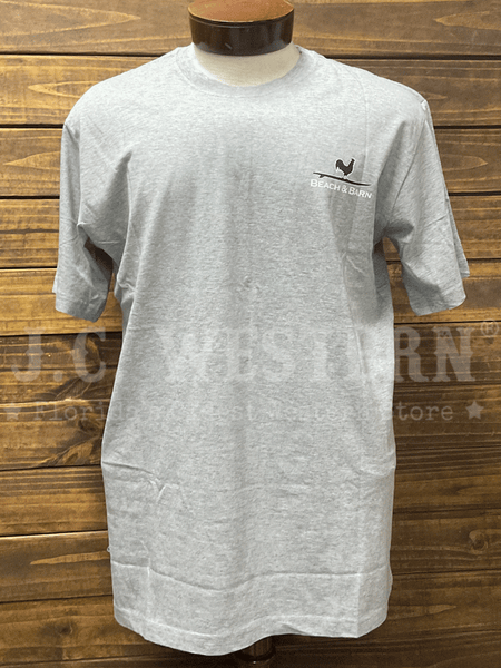 Beach & Barn BOW WOW Short Sleeve T-Shirt Silver Grey front view. If you need any assistance with this item or the purchase of this item please call us at five six one seven four eight eight eight zero one Monday through Saturday 10:00a.m EST to 8:00 p.m EST