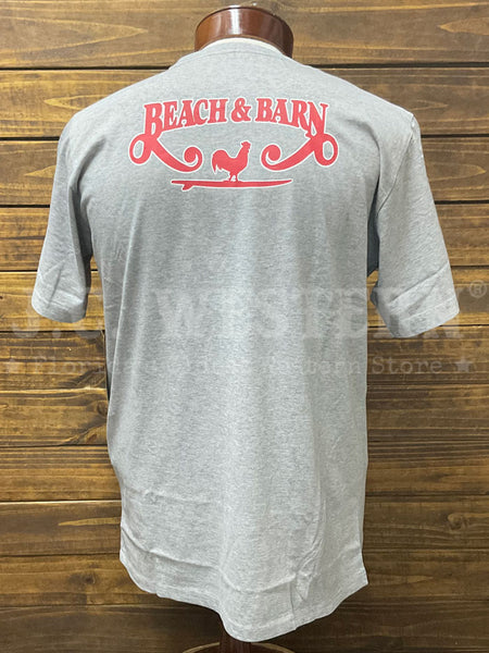 Beach & Barn BEACH & BAMA Short Sleeve T-Shirt Silver Grey back view. If you need any assistance with this item or the purchase of this item please call us at five six one seven four eight eight eight zero one Monday through Saturday 10:00a.m EST to 8:00 p.m EST