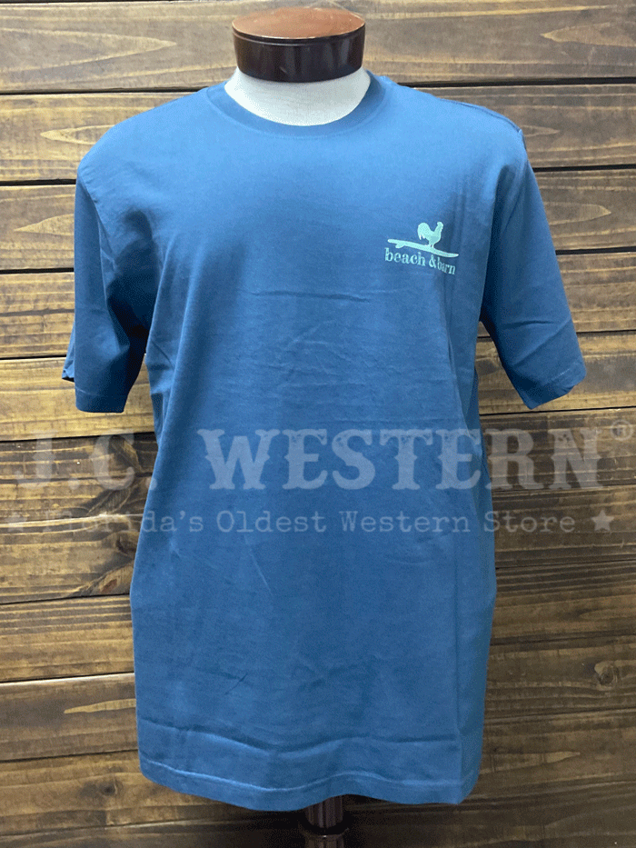 Beach & Barn STRUCTURALLY SOUND Short Sleeve T-Shirt Navy back view. If you need any assistance with this item or the purchase of this item please call us at five six one seven four eight eight eight zero one Monday through Saturday 10:00a.m EST to 8:00 p.m EST