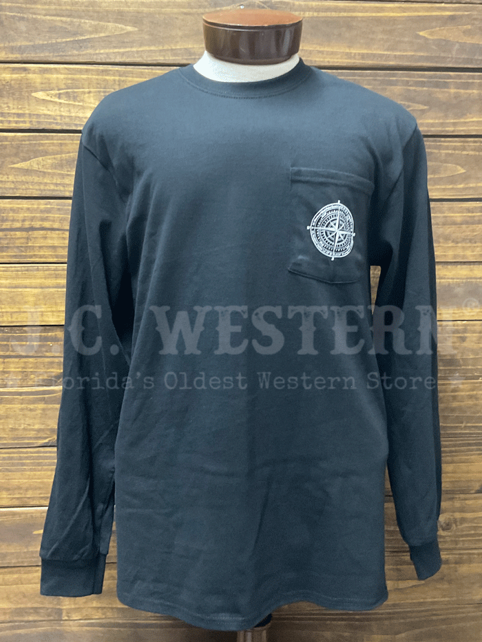 JC Western JCWIDJS-LS-BK Mens I Do Jack Shit Long Sleeve Pocket T-Shirt Black back view. If you need any assistance with this item or the purchase of this item please call us at five six one seven four eight eight eight zero one Monday through Saturday 10:00a.m EST to 8:00 p.m EST