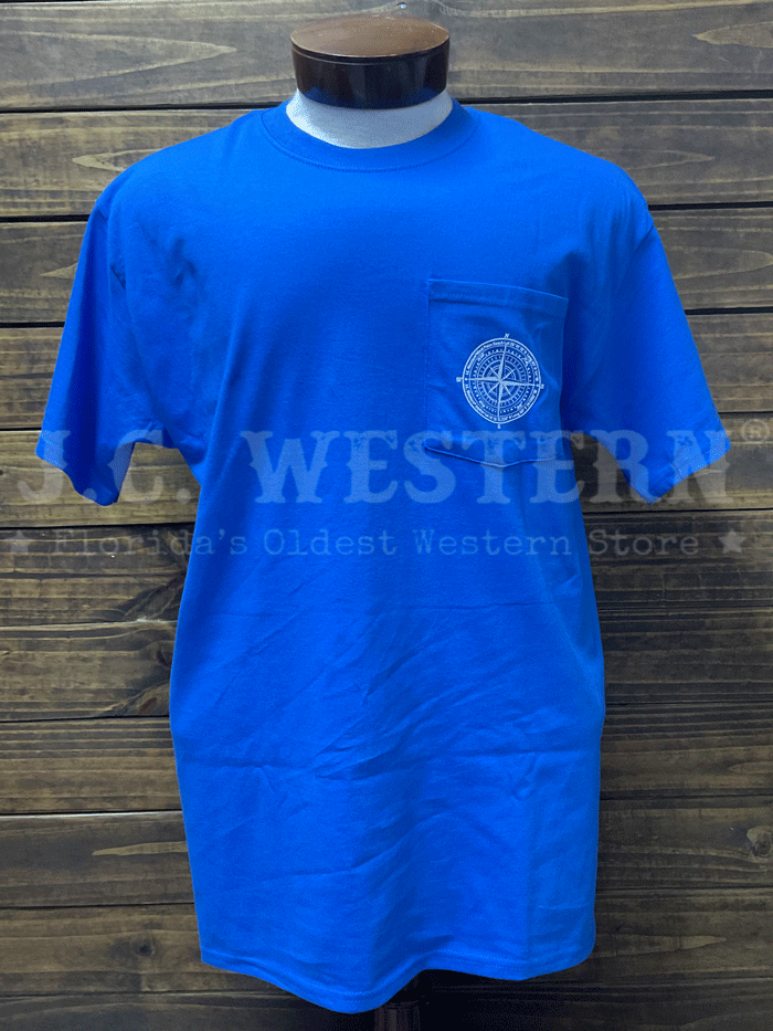 JC Western JCWIDJS-SS-BLU Mens I Do Jack Shit Short Sleeve T-Shirt Blue back view.If you need any assistance with this item or the purchase of this item please call us at five six one seven four eight eight eight zero one Monday through Saturday 10:00a.m EST to 8:00 p.m EST