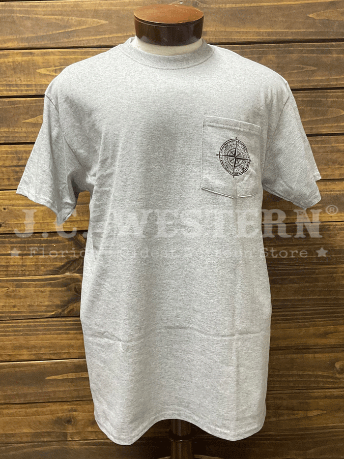 JC Western JCWIDJS-SS-SGY Mens I Do Jack Shit Short Sleeve Pocket T-Shirt Silver Grey back view. If you need any assistance with this item or the purchase of this item please call us at five six one seven four eight eight eight zero one Monday through Saturday 10:00a.m EST to 8:00 p.m EST