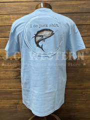 JC Western JCWIDJS-SS-LBL Mens I Do Jack Shit Short Sleeve Pocket T-Shirt Light Blue back view. If you need any assistance with this item or the purchase of this item please call us at five six one seven four eight eight eight zero one Monday through Saturday 10:00a.m EST to 8:00 p.m EST