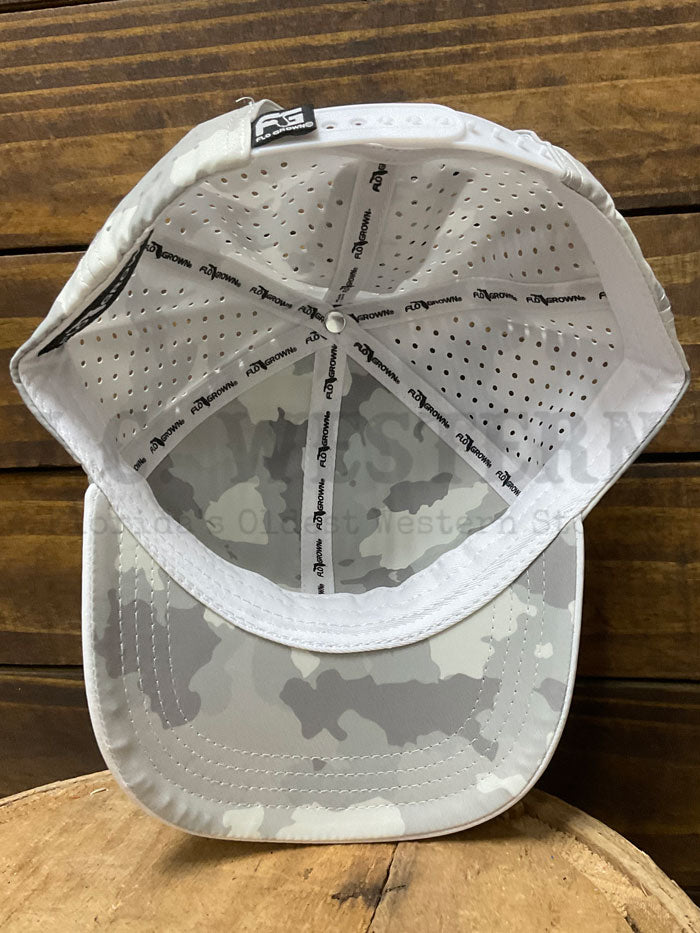 FloGrown FGH-331 Florida Flag Performance Hat Camo White side / front view. If you need any assistance with this item or the purchase of this item please call us at five six one seven four eight eight eight zero one Monday through Saturday 10:00a.m EST to 8:00 p.m EST