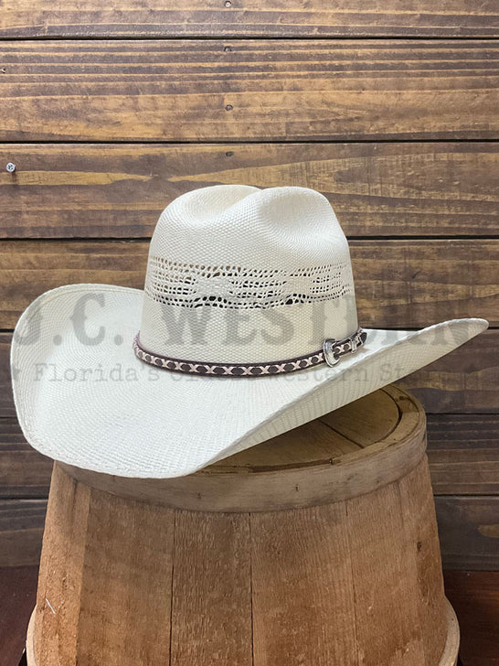 Stetson SSELMH-734281 ELMHURST Straw Hat Natural side / front view. If you need any assistance with this item or the purchase of this item please call us at five six one seven four eight eight eight zero one Monday through Saturday 10:00a.m EST to 8:00 p.m EST